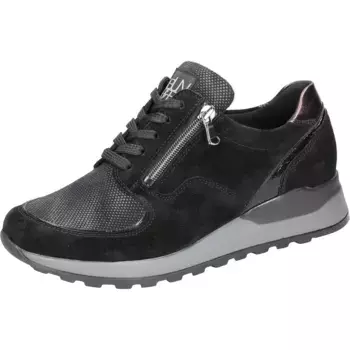 Кроссовки Waldlufer "HIROKO-Soft", повседневная обувь, полуботинки, обувь на шнуровке комфортной ширины H (= очень широкая), черный