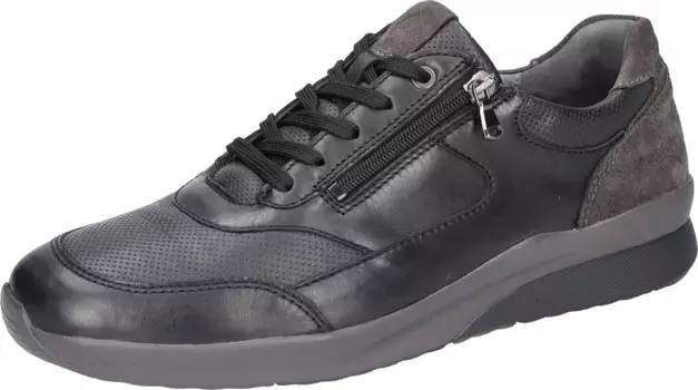 Кроссовки Waldlufer "K-FABIAN", удобная обувь, полуботинка, шнуровка комфортной ширины K (= очень широкая), серый