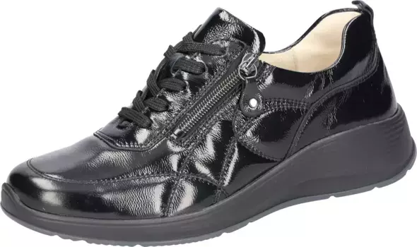 Кроссовки Waldlufer "KALEA", комфортная обувь, полуботинки, шнуровка на молнии, ширина K, черный