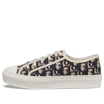 Кроссовки walk'n' oblique 'navy canvas' Dior, синий