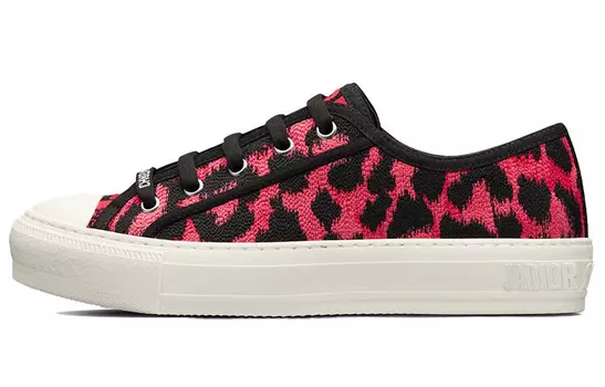 Кроссовки Walk"n"Skateboarding женские низкие черные/розовые/белые Dior