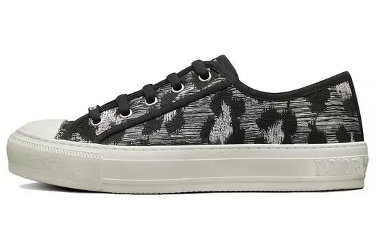 Кроссовки Walk"n"Skateboarding женские низкие серые/черные Dior