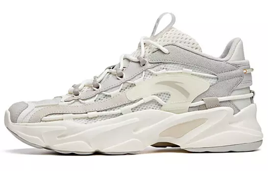 Кроссовки Walker Running Shoes Men Low-top Ivory White/первой степени серый/второй степени серый Anta