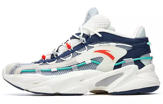 Кроссовки Walker Running Shoes Men Low-top Fog Gray / Ink Blue / Ivory White Anta