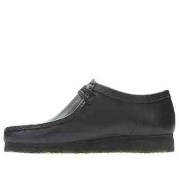 Кроссовки wallabee boots 'black leather' Clarks, черный