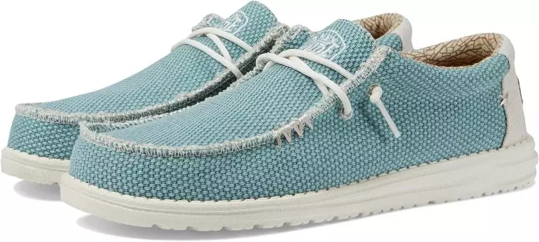 Кроссовки Wally Braided Slip-On Casual Shoes Hey Dude, цвет Aqua