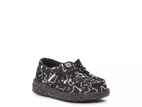 Кроссовки Wally Skeletons Slip-On Sneaker Heydude, черный/белый