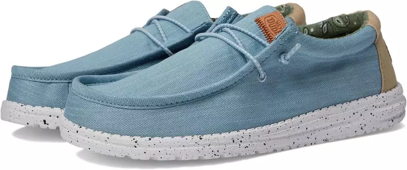 Кроссовки Wally Washed Canvas Slip-On Casual Shoes Hey Dude, синий