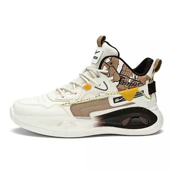 Кроссовки WARRIOR Chunky Sneakers Men High-top Beige/Brown, коричневый