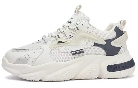 Кроссовки WARRIOR Chunky Sneakers Men Low-top Beige/Blue, бежевый/синий