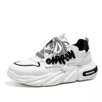 Кроссовки WARRIOR Chunky Sneakers Men Low-top Black, белый/черный
