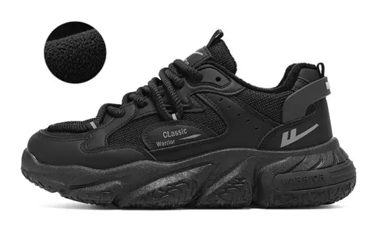 Кроссовки WARRIOR Chunky Sneakers Men Low-top Black, черный