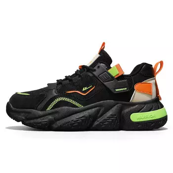 Кроссовки WARRIOR Chunky Sneakers Men Low-top Black/khaki, черный