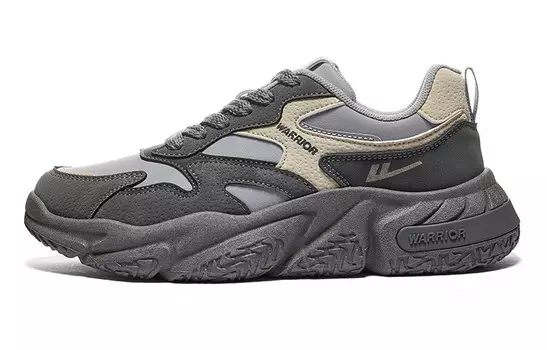 Кроссовки WARRIOR Chunky Sneakers Men Low-top Black/Gray, черный/серый