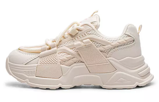 Кроссовки WARRIOR Chunky Sneakers Unisex Low-top Beige, бежевый