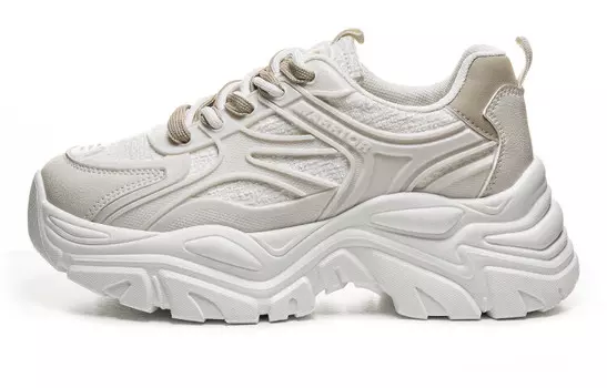 Кроссовки WARRIOR Chunky Sneakers Women's Low-top Beige, бежевый