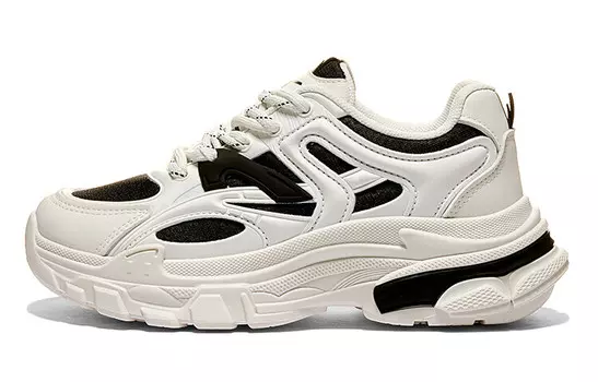 Кроссовки WARRIOR Chunky Sneakers Women's Low-top Beige/Black, бежевый/черный