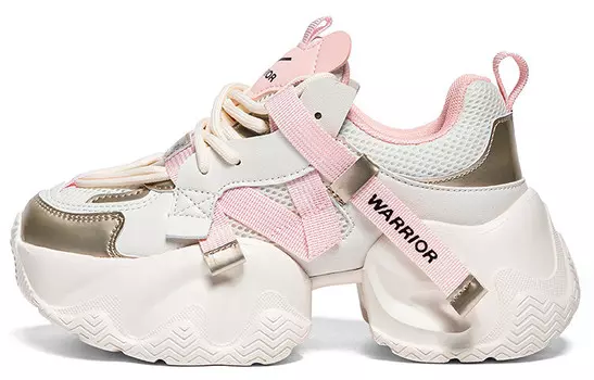 Кроссовки WARRIOR Chunky Sneakers Women's Low-top Beige/Gold, бежевый