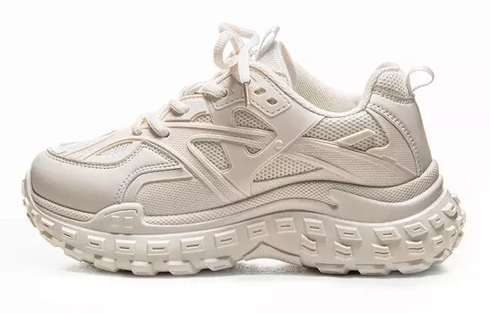 Кроссовки WARRIOR Chunky Sneakers Women's Low-top Beige, бежевый