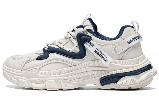Кроссовки WARRIOR Chunky Sneakers Women's Low-top Blue, бежевый/синий