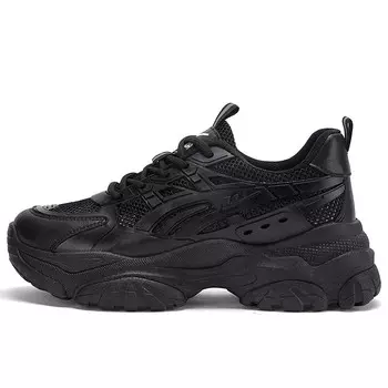 Кроссовки WARRIOR Chunky Sneakers Women's Low-top Black, черный