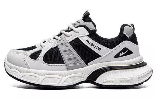 Кроссовки WARRIOR Chunky Sneakers Women's Low-top Black/Beige, черный/бежевый