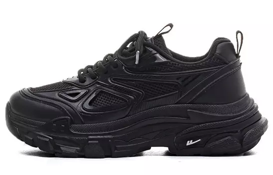 Кроссовки WARRIOR Chunky Sneakers Women's Low-top Black, черный