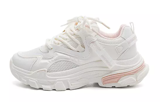 Кроссовки WARRIOR Chunky Sneakers Women's Low-top, бежевый/черный