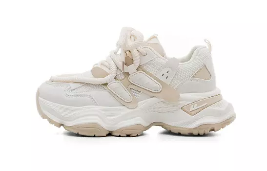 Кроссовки WARRIOR Chunky Sneakers Women's Low-top Khaki, бежевый
