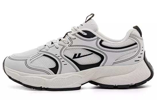 Кроссовки WARRIOR Chunky Sneakers Women's Low-top Black, бежевый/черный