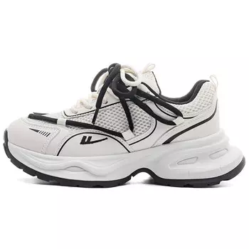 Кроссовки WARRIOR Chunky Sneakers Women's Low-top White/Black, белый/черный