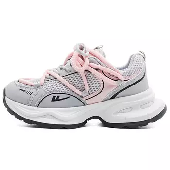 Кроссовки WARRIOR Chunky Sneakers Women's Low-top White/Gray/Pink, белый/серый/розовый