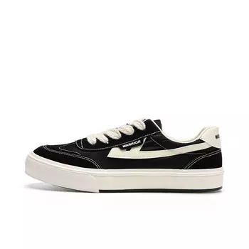 Кроссовки WARRIOR Cloud Sail Series Skateboarding Shoes Unisex Low-top Beige/White, черный/бежевый