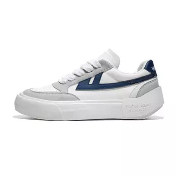 Кроссовки WARRIOR Fighting Dream Series Skateboarding Shoes Unisex Low-top Blue, белый/серый/темно-синий