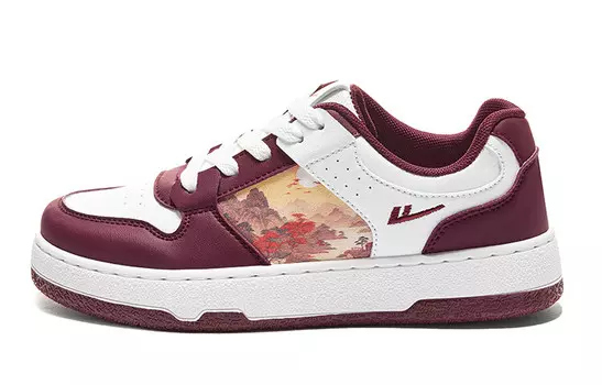 Кроссовки WARRIOR Ink Painting Skateboarding Shoes Women's, цвет Burgundy