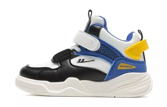 Кроссовки WARRIOR Kids Skateboarding Shoes Kids Mid-top, белый/черный/синий