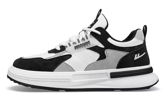 Кроссовки WARRIOR Lifestyle Shoes Men Low-top Beige/Black/Gray, бежевый/черный/серый