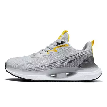 Кроссовки WARRIOR Lifestyle Shoes Men Low-top Dark Gray/yellow/black, серый/черный