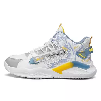 Кроссовки WARRIOR Lifestyle Shoes Men Low-top Grey/yellow/blue, белый