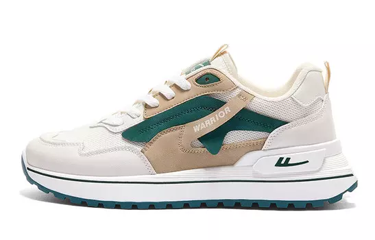 Кроссовки WARRIOR Lifestyle Shoes Men Low-top Beige/Khaki/Green, зеленый