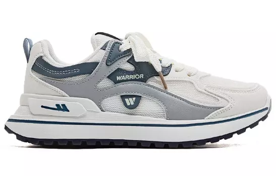 Кроссовки WARRIOR Lifestyle Shoes Men Low-top White/Blue/Gray, белый/синий/серый