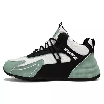 Кроссовки WARRIOR Lifestyle Shoes Men Mid-top Beige/Black/Green, бежевый/черный/зеленый