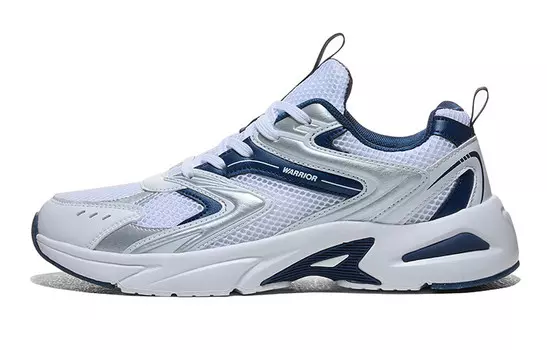 Кроссовки WARRIOR Lifestyle Shoes Unisex Low-top White Blue Silver, белый/синий