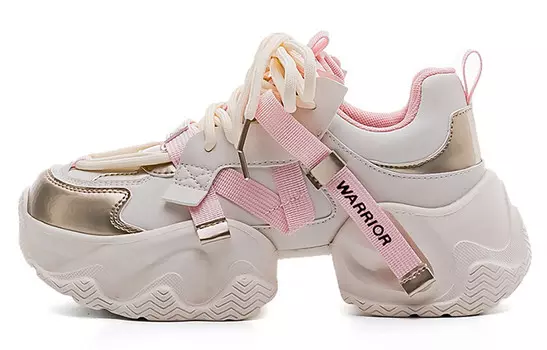 Кроссовки WARRIOR Lifestyle Shoes Women's Low-top Beige/Gold, бежевый