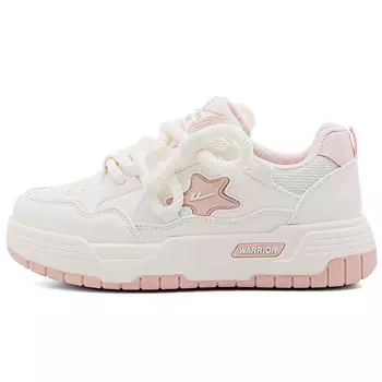 Кроссовки WARRIOR Skateboard Shoes Women's Low-Top Beige Pink, розовый