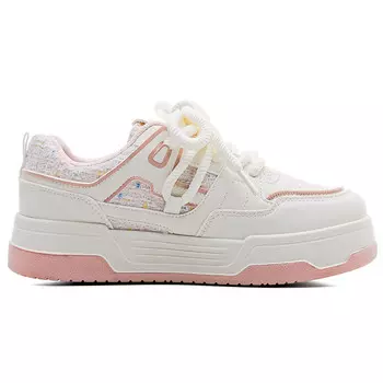 Кроссовки WARRIOR Skateboard Shoes Women's Low-Top Beige Pink