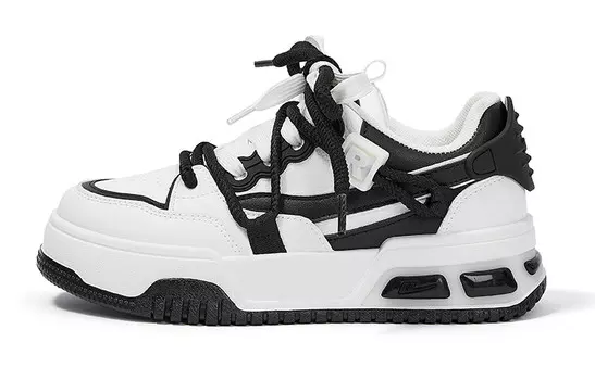 Кроссовки WARRIOR Skateboard Shoes Women's Low-Top Beige Black