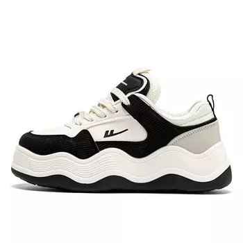 Кроссовки WARRIOR Skateboard Shoes Women's Low-Top Beige Black