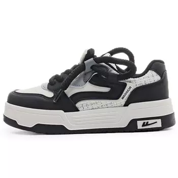 Кроссовки WARRIOR Skateboard Shoes Women's Low-Top Beige Black