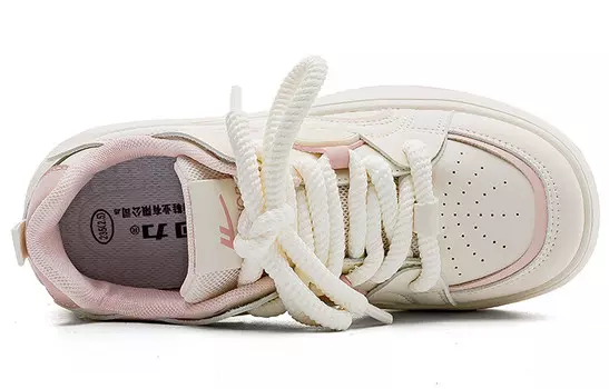 Кроссовки WARRIOR Skateboard Shoes Women's Low-Top Beige Pink